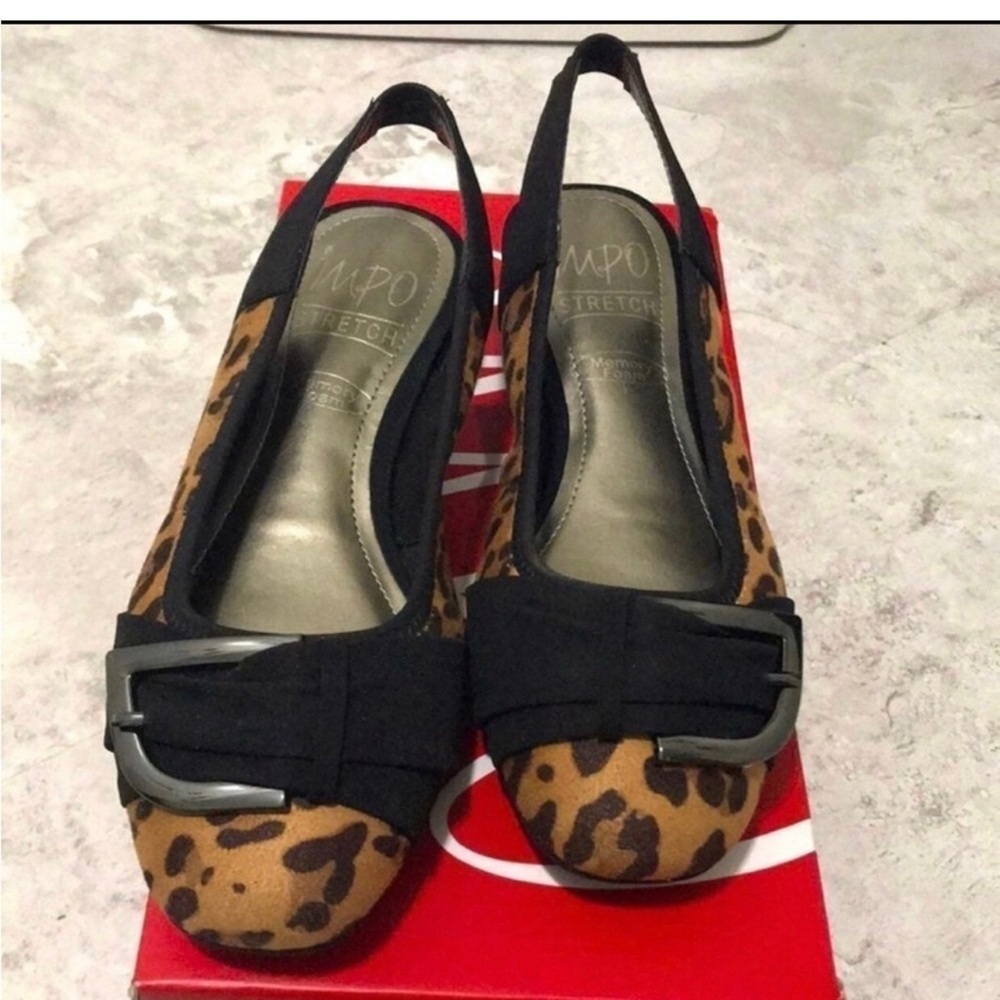 EUC/Like-New Impo DAELA Stretch Slingback Flats With Original Box Women Size 6M - Picture 2 of 7